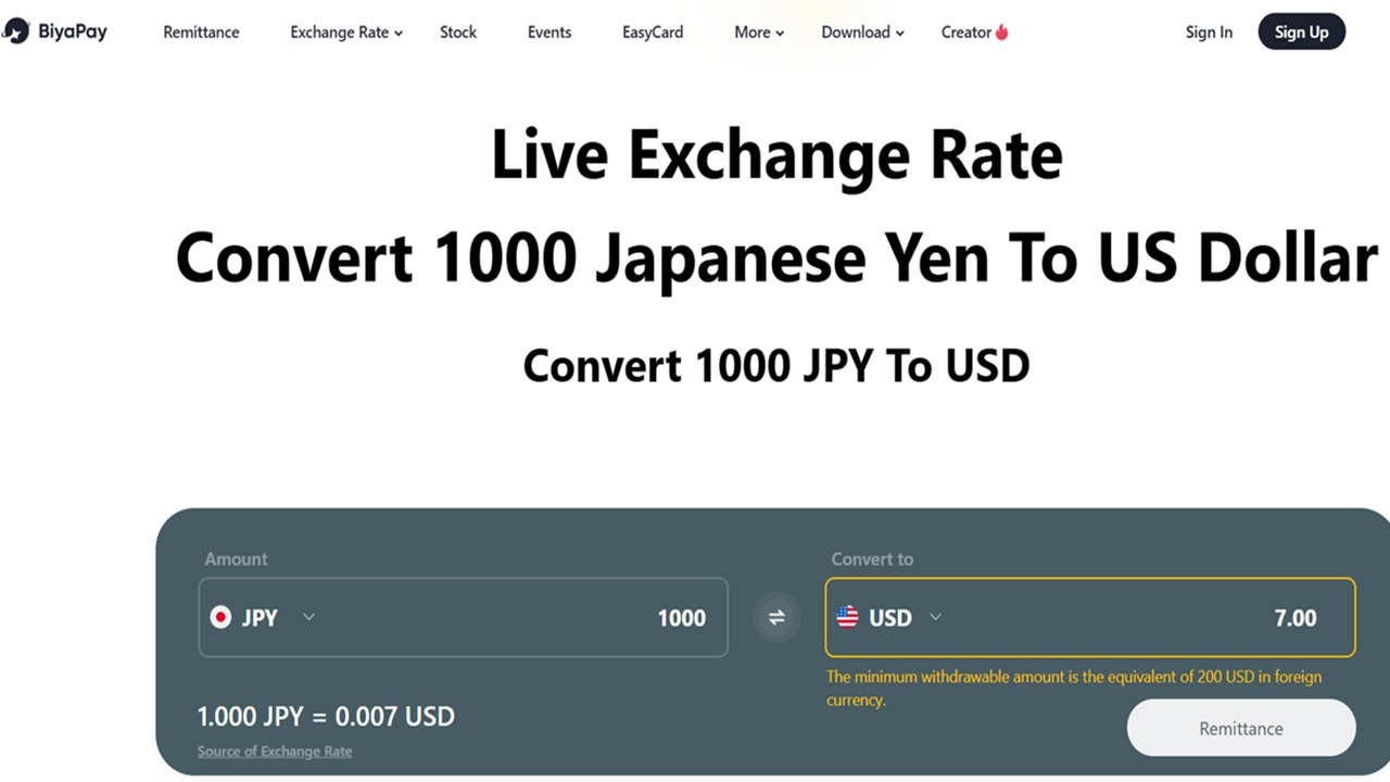 How to Send Japanese Yen to the U.S. Using BiyaPay: A Simple Guide
